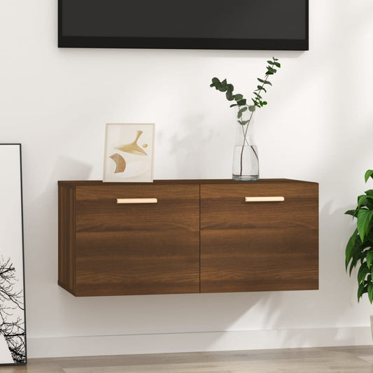 Seinäkaappi ruskea tammi 80x35x36,5 cm tekninen puu - Sisustajankoti.fi