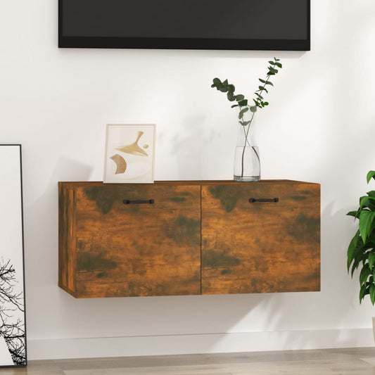 Seinäkaappi savutammi 80x35x36,5 cm tekninen puu - Sisustajankoti.fi
