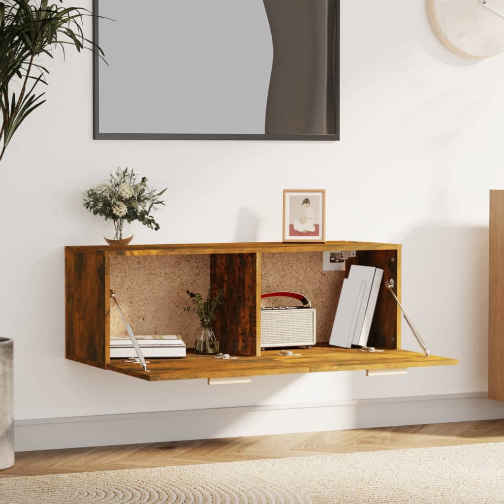 Seinäkaappi savutammi 100x36,5x35 cm tekninen puu - Sisustajankoti.fi