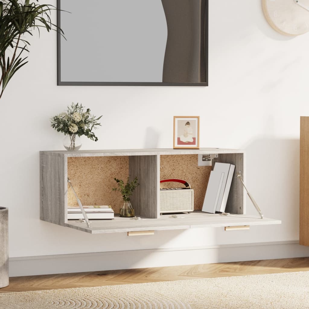 Seinäkaappi harmaa Sonoma 100x36,5x35 cm tekninen puu - Sisustajankoti.fi