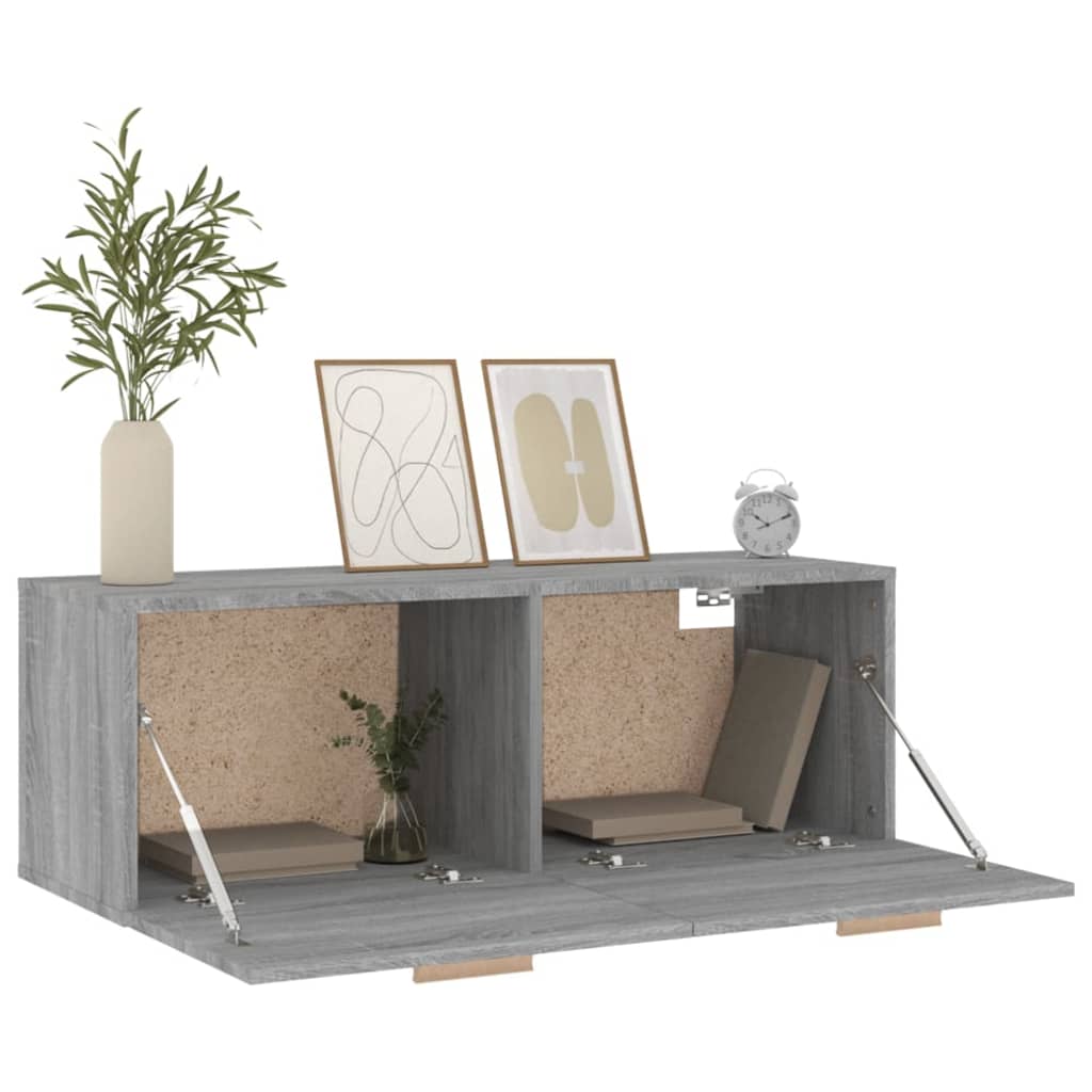 Seinäkaappi harmaa Sonoma 100x36,5x35 cm tekninen puu - Sisustajankoti.fi