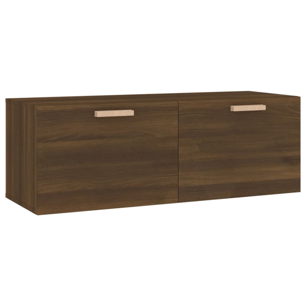 Seinäkaappi ruskea tammi 100x36,5x35 cm tekninen puu - Sisustajankoti.fi