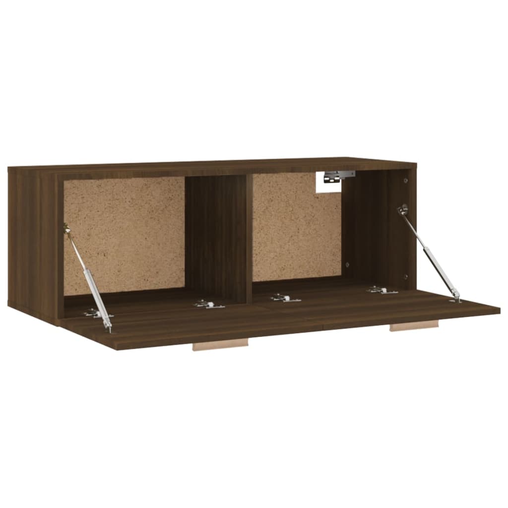 Seinäkaappi ruskea tammi 100x36,5x35 cm tekninen puu - Sisustajankoti.fi