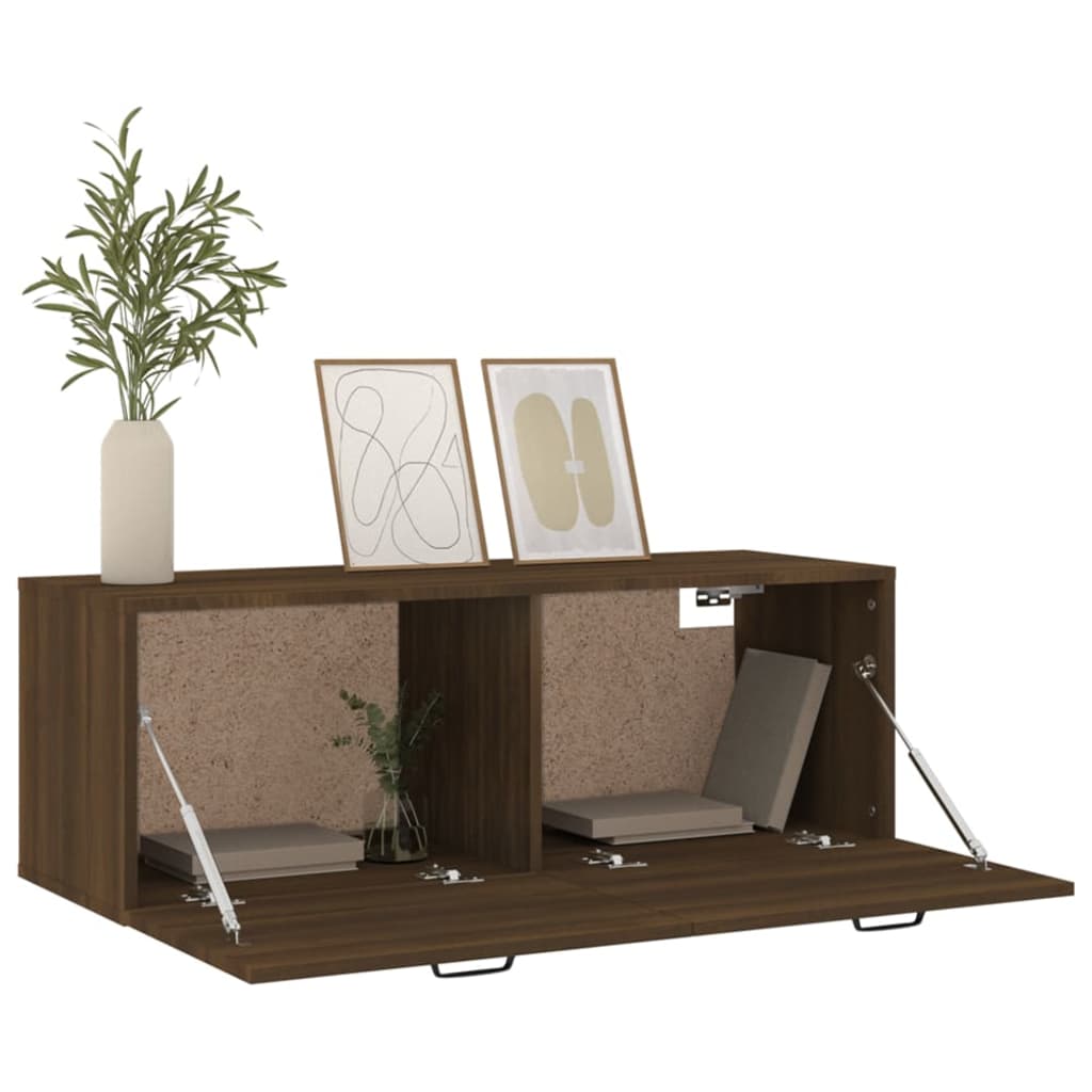 Seinäkaappi ruskea tammi 100x36,5x35 cm tekninen puu - Sisustajankoti.fi