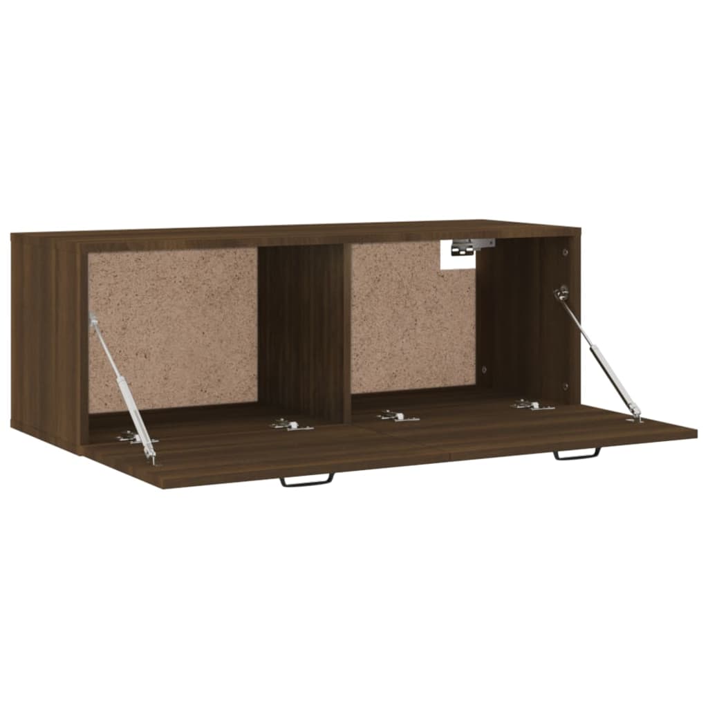 Seinäkaappi ruskea tammi 100x36,5x35 cm tekninen puu - Sisustajankoti.fi