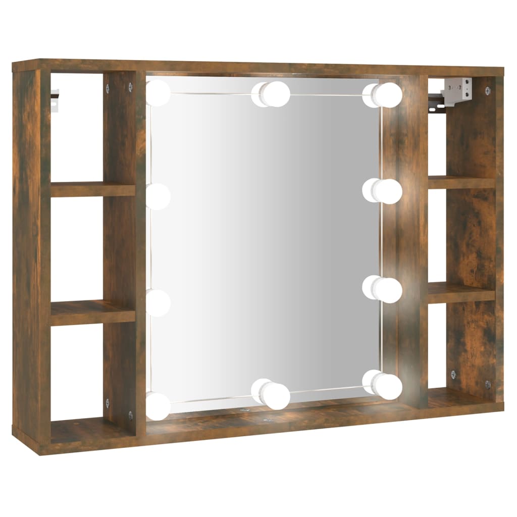 Peilikaappi LED-valoilla savutammi 76x15x55 cm - Sisustajankoti.fi