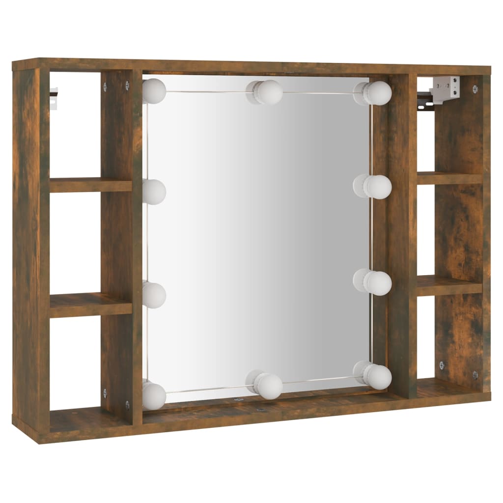 Peilikaappi LED-valoilla savutammi 76x15x55 cm - Sisustajankoti.fi