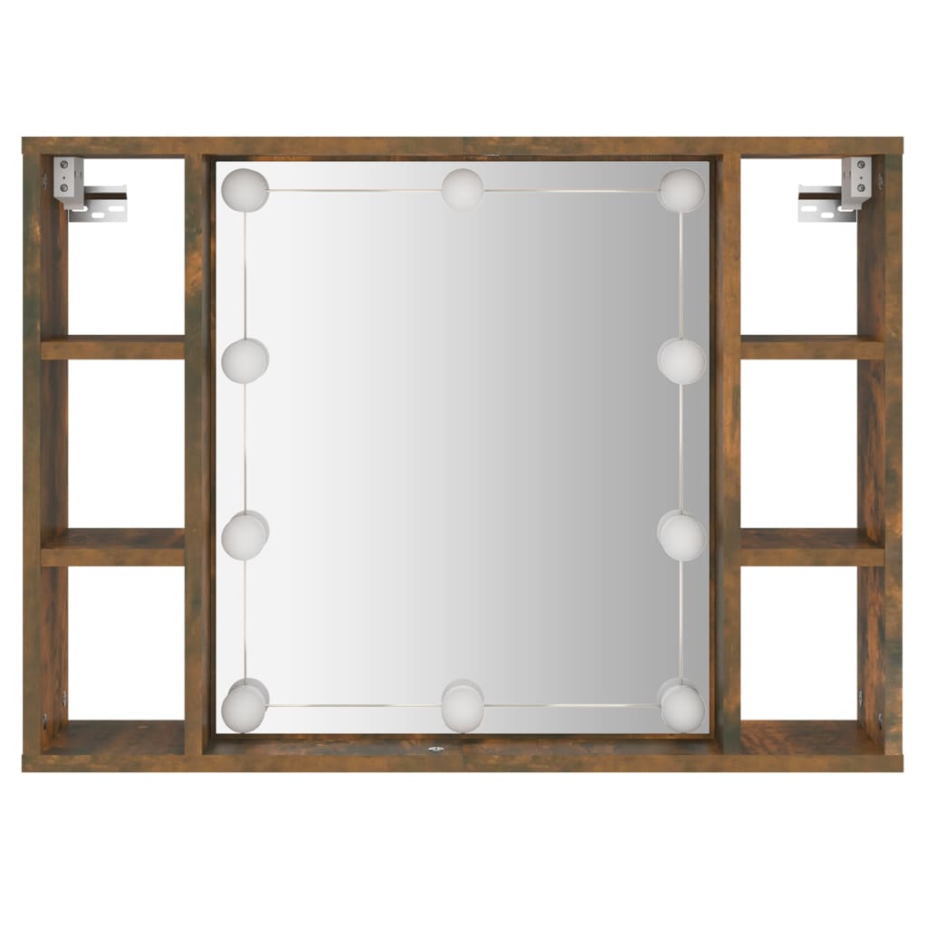 Peilikaappi LED-valoilla savutammi 76x15x55 cm - Sisustajankoti.fi