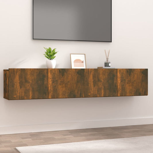 TV-tasot 2 kpl savutammi 80x30x30 cm tekninen puu - Sisustajankoti.fi