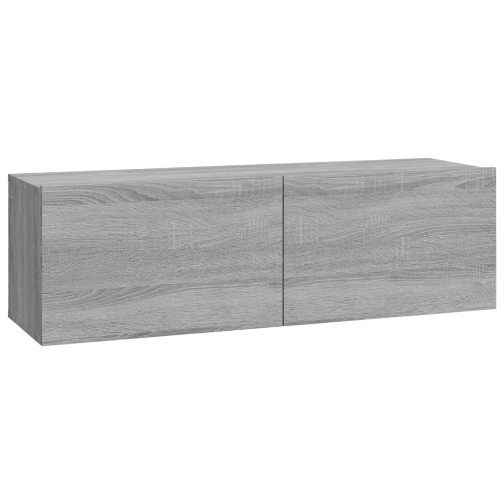 TV-seinäkaapit 2 kpl harmaa Sonoma 100x30x30 cm tekninen puu - Sisustajankoti.fi