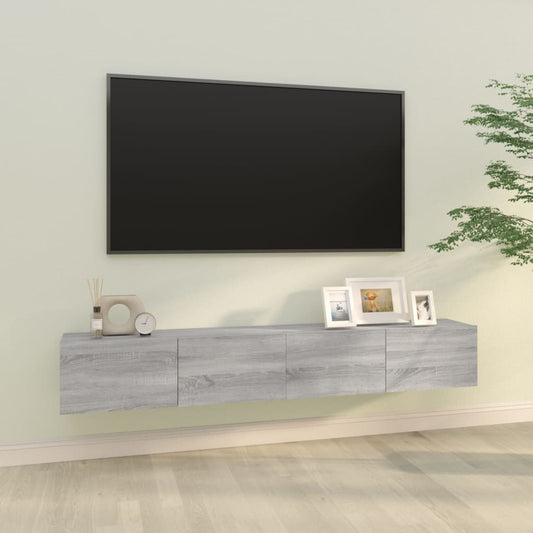 TV-seinäkaapit 2 kpl harmaa Sonoma 100x30x30 cm tekninen puu - Sisustajankoti.fi