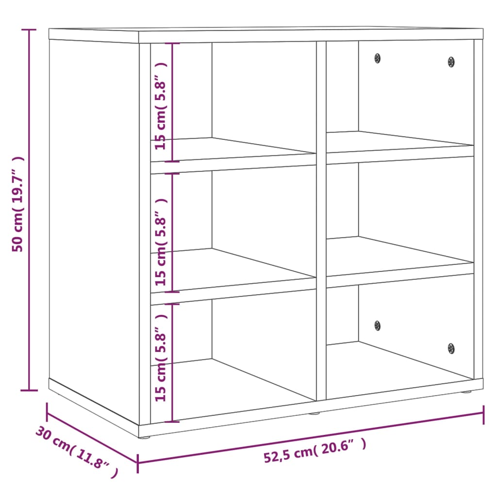 Kenkäkaapit 2 kpl savutammi 52,5x30x50 cm - Sisustajankoti.fi