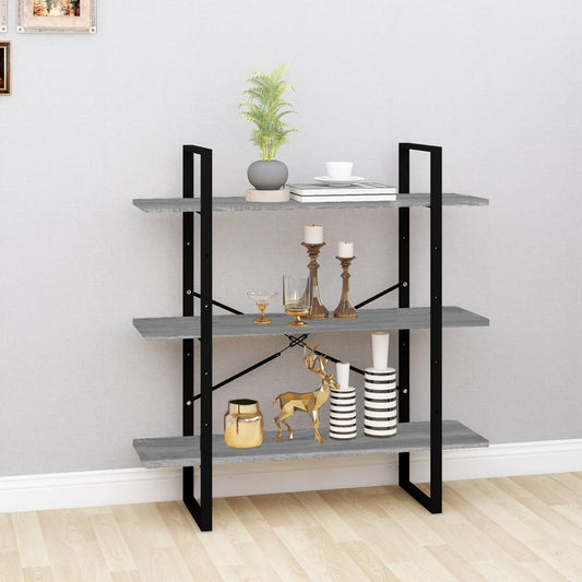 Kirjahylly harmaa Sonoma 100x30x105 cm tekninen puu - Sisustajankoti.fi