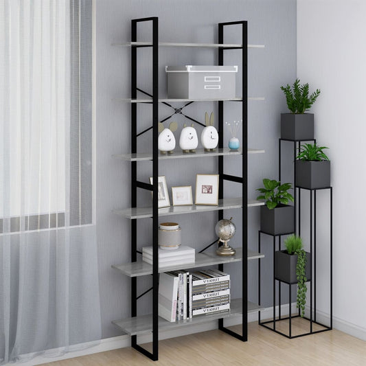 Korkea hylly harmaa Sonoma 100x30x210 cm tekninen puu - Sisustajankoti.fi