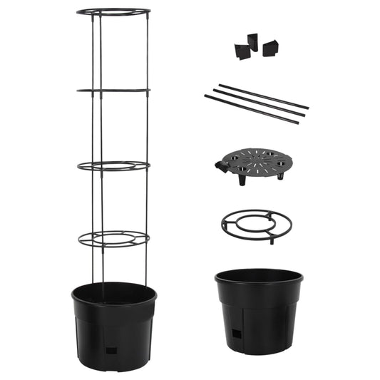 Tomaattiruukku antrasiitti Ø39x150 cm polypropeeni - Sisustajankoti.fi