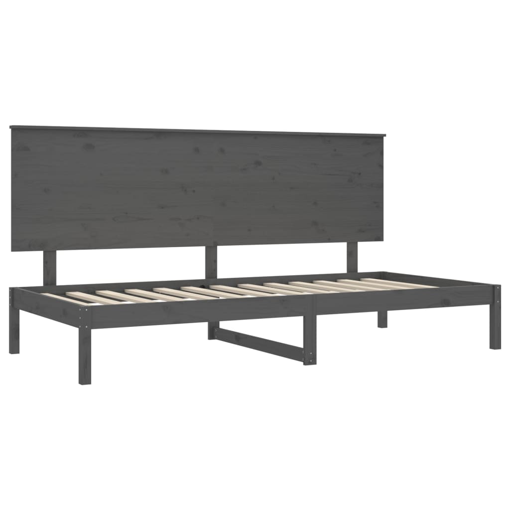 Sohvasänky harmaa 80x200 cm täysi mänty - Sisustajankoti.fi