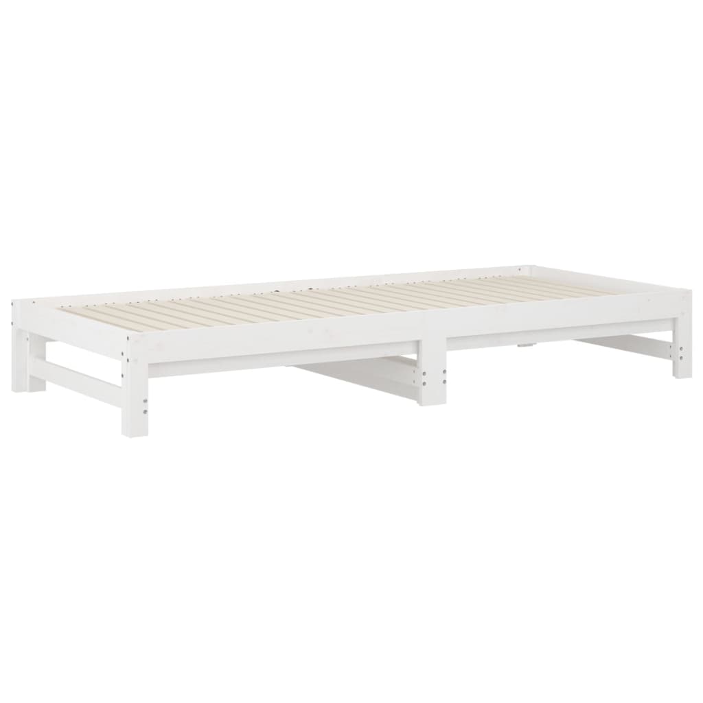 Sohvasänky ulosvedettävä valkoinen 2x (90x200) cm täysi mänty - Sisustajankoti.fi