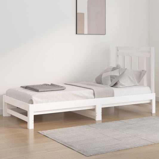 Sohvasänky ulosvedettävä valkoinen 2x (90x200) cm täysi mänty - Sisustajankoti.fi