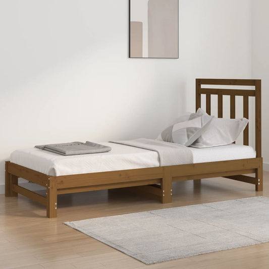 Sohvasänky ulosvedettävä hunajanrusk 2x (90x200) cm täysi mänty - Sisustajankoti.fi