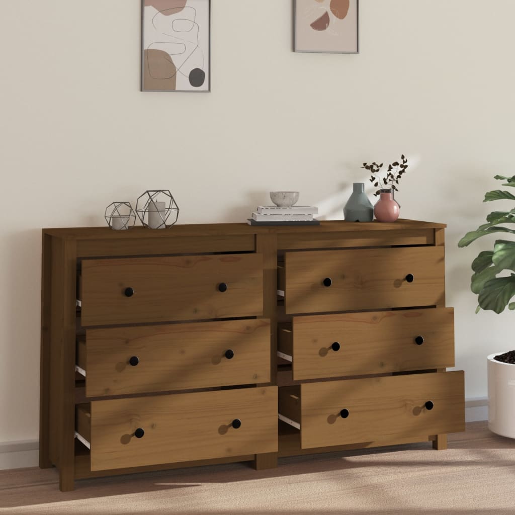 Senkki hunajanruskea 140x35x80 cm täysi mänty - Sisustajankoti.fi