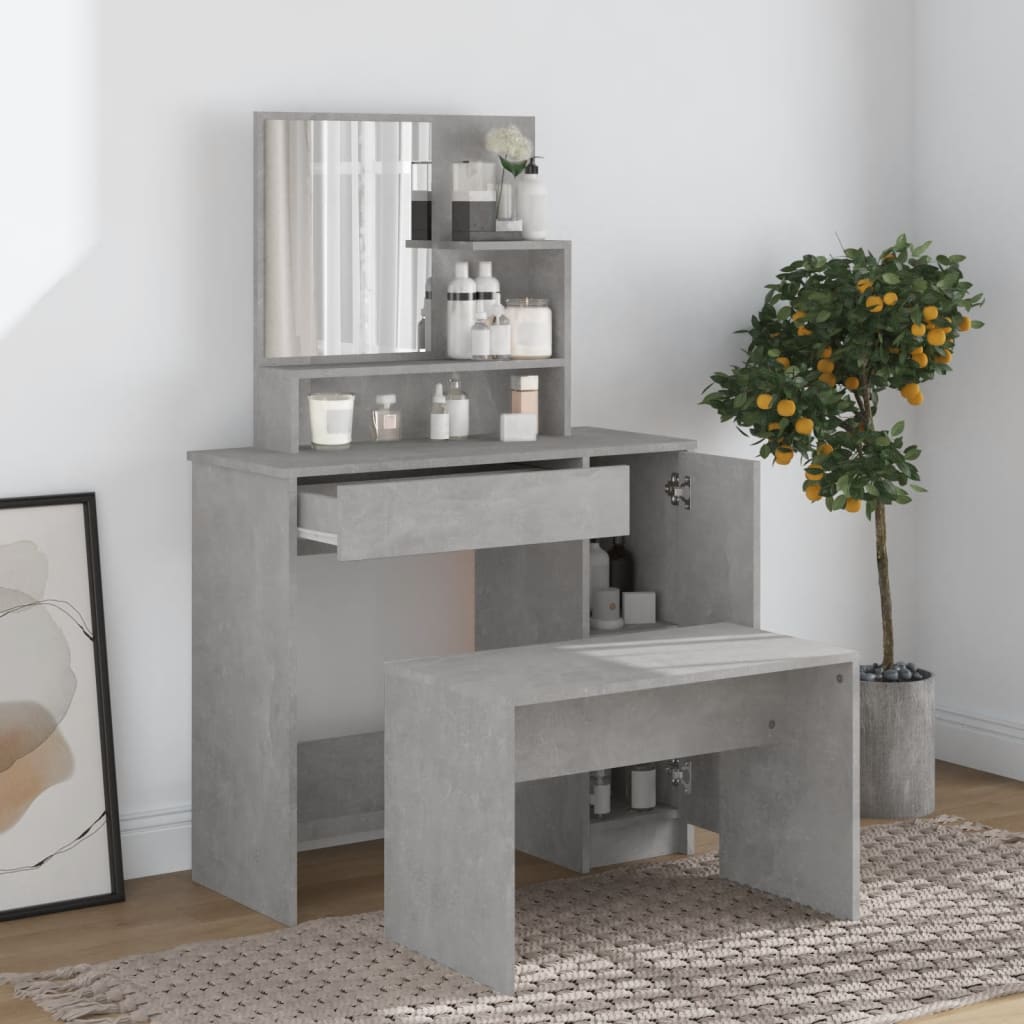 Peilipöytäsarja betoninharmaa 86,5x35x136 cm - Sisustajankoti.fi