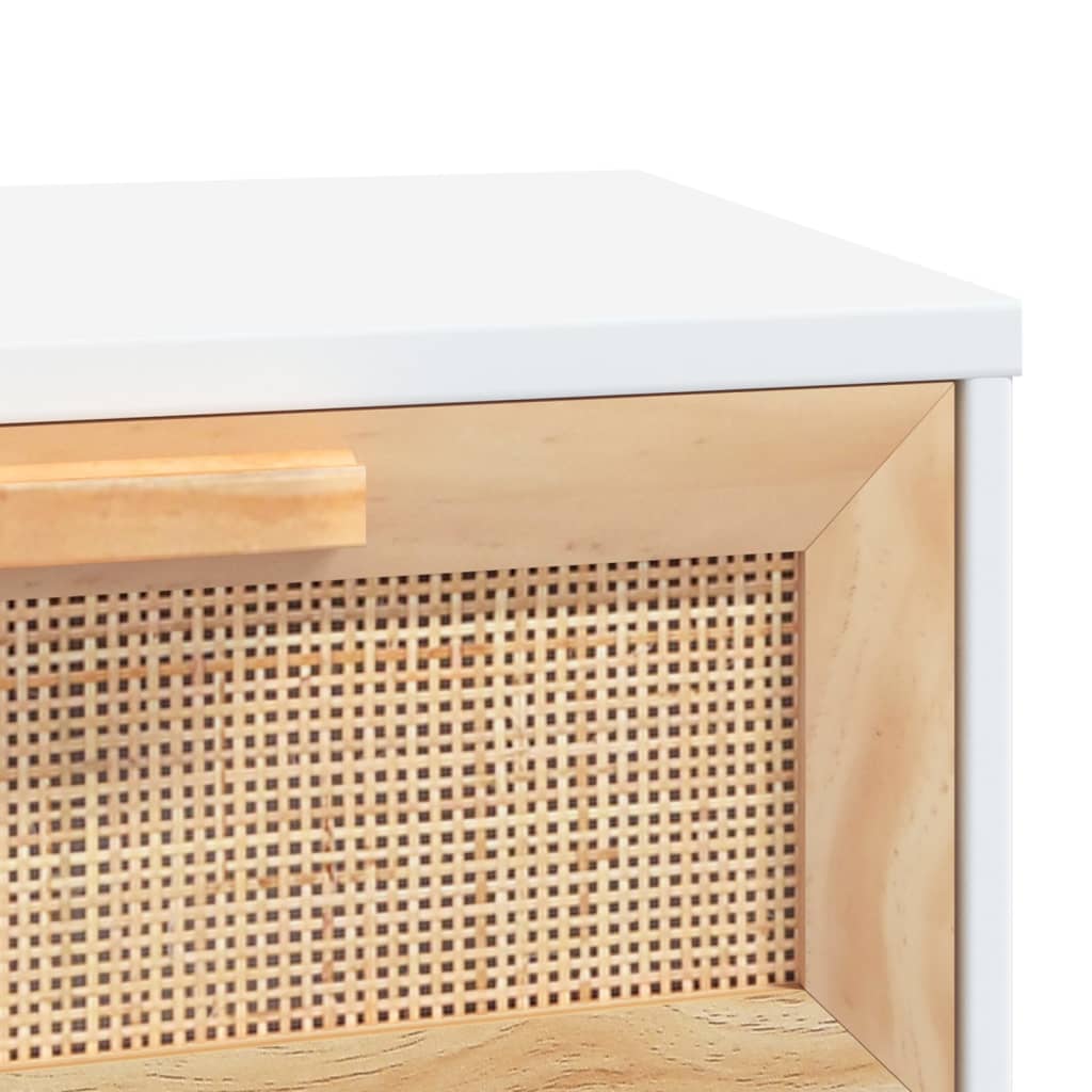 Sohvapöytä valkoinen 80x40x30 cm tekninen puu ja täysi mänty - Sisustajankoti.fi