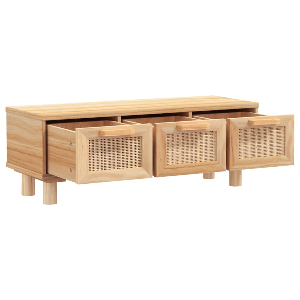 Sohvapöytä ruskea 80x40x30 cm tekninen puu ja täysi mänty - Sisustajankoti.fi