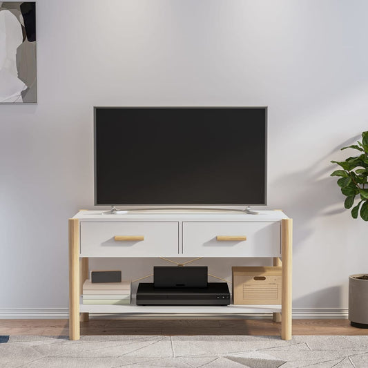 TV-taso valkoinen 82x38x45 cm tekninen puu - Sisustajankoti.fi