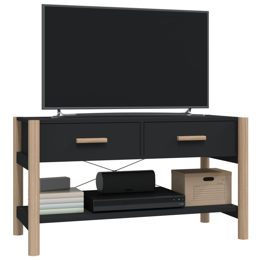 TV-taso musta 82x38x45 cm tekninen puu - Sisustajankoti.fi