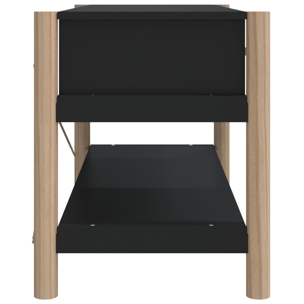 TV-taso musta 82x38x45 cm tekninen puu - Sisustajankoti.fi