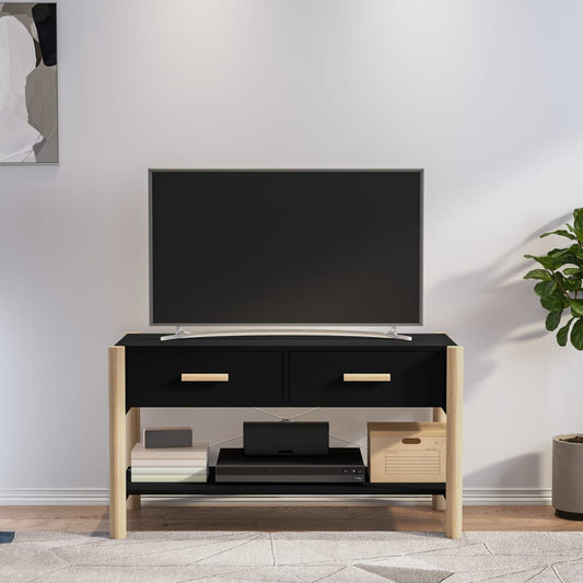 TV-taso musta 82x38x45 cm tekninen puu - Sisustajankoti.fi