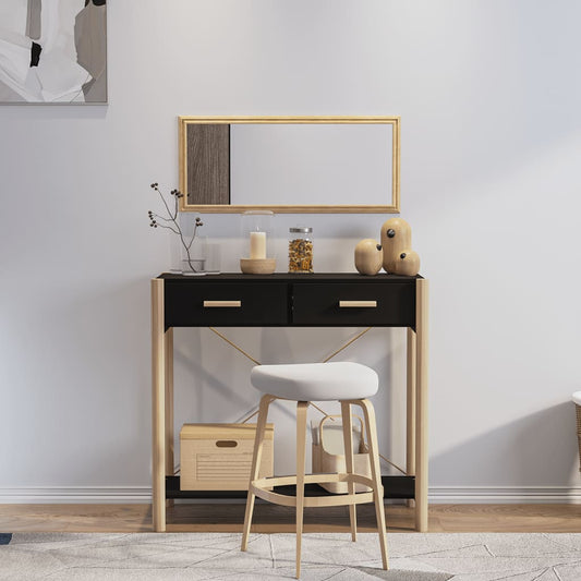 Konsolipöytä musta 82x38x75 cm tekninen puu - Sisustajankoti.fi