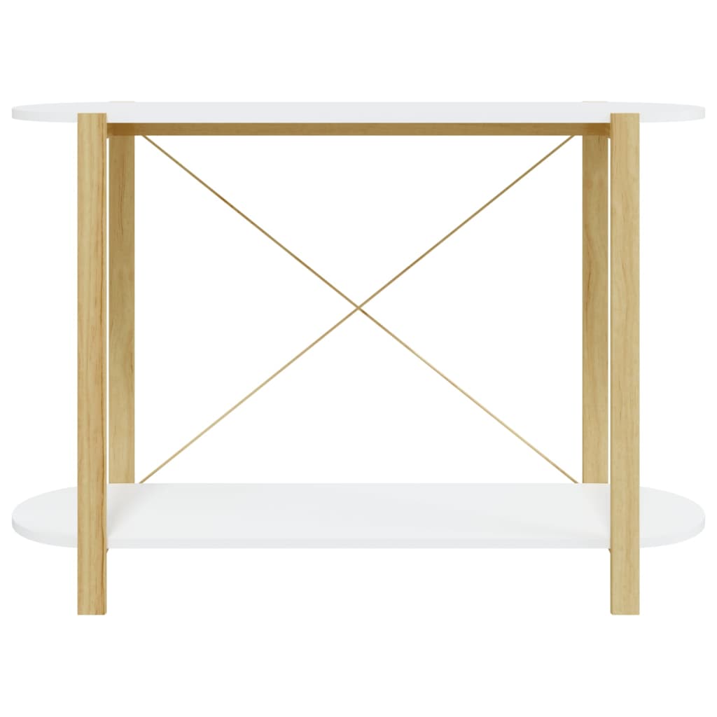 Konsolipöytä valkoinen 110x38x75 cm tekninen puu - Sisustajankoti.fi