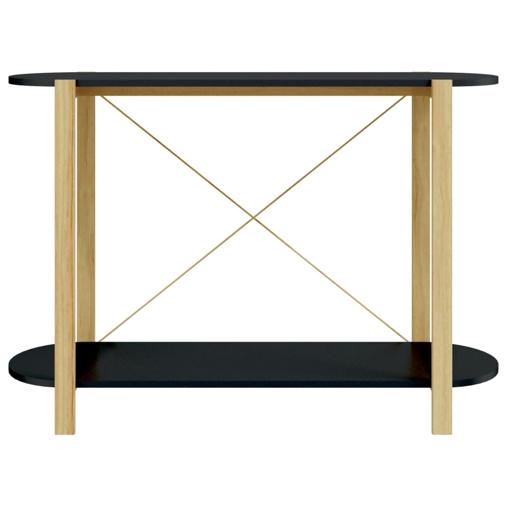 Konsolipöytä musta 110x38x75 cm tekninen puu - Sisustajankoti.fi
