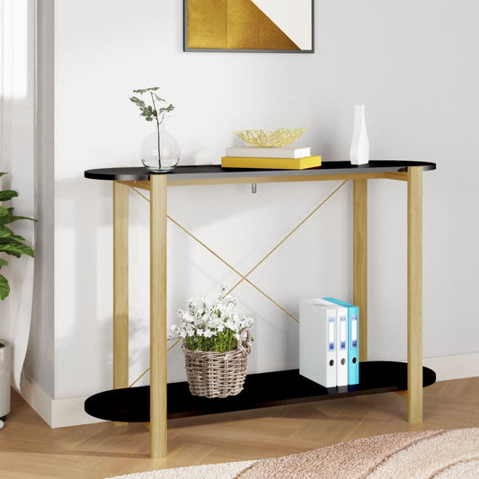 Konsolipöytä musta 110x38x75 cm tekninen puu - Sisustajankoti.fi