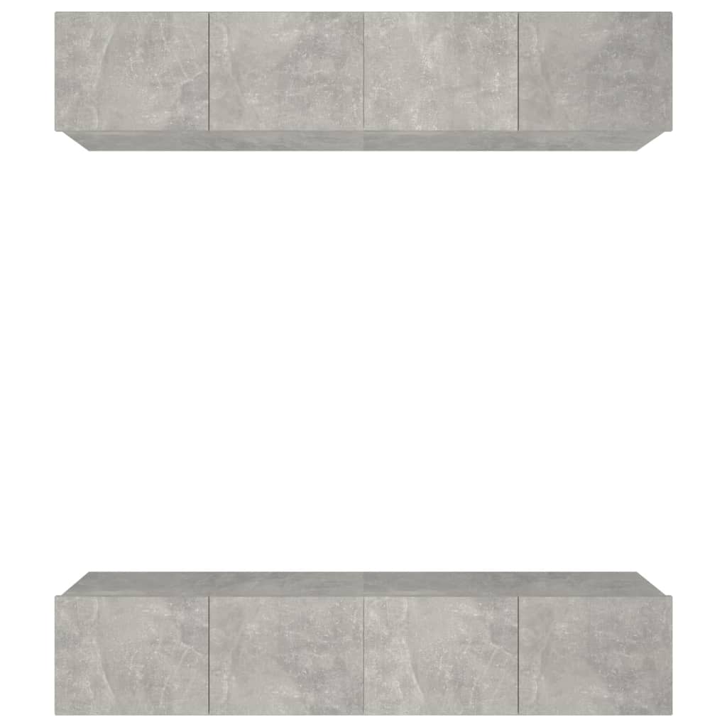 TV-kaapit 4 kpl betoninharmaa 80x30x30 cm tekninen puu - Sisustajankoti.fi