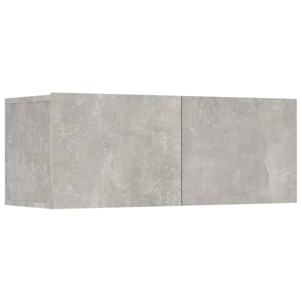 TV-kaapit 4 kpl betoninharmaa 80x30x30 cm tekninen puu - Sisustajankoti.fi