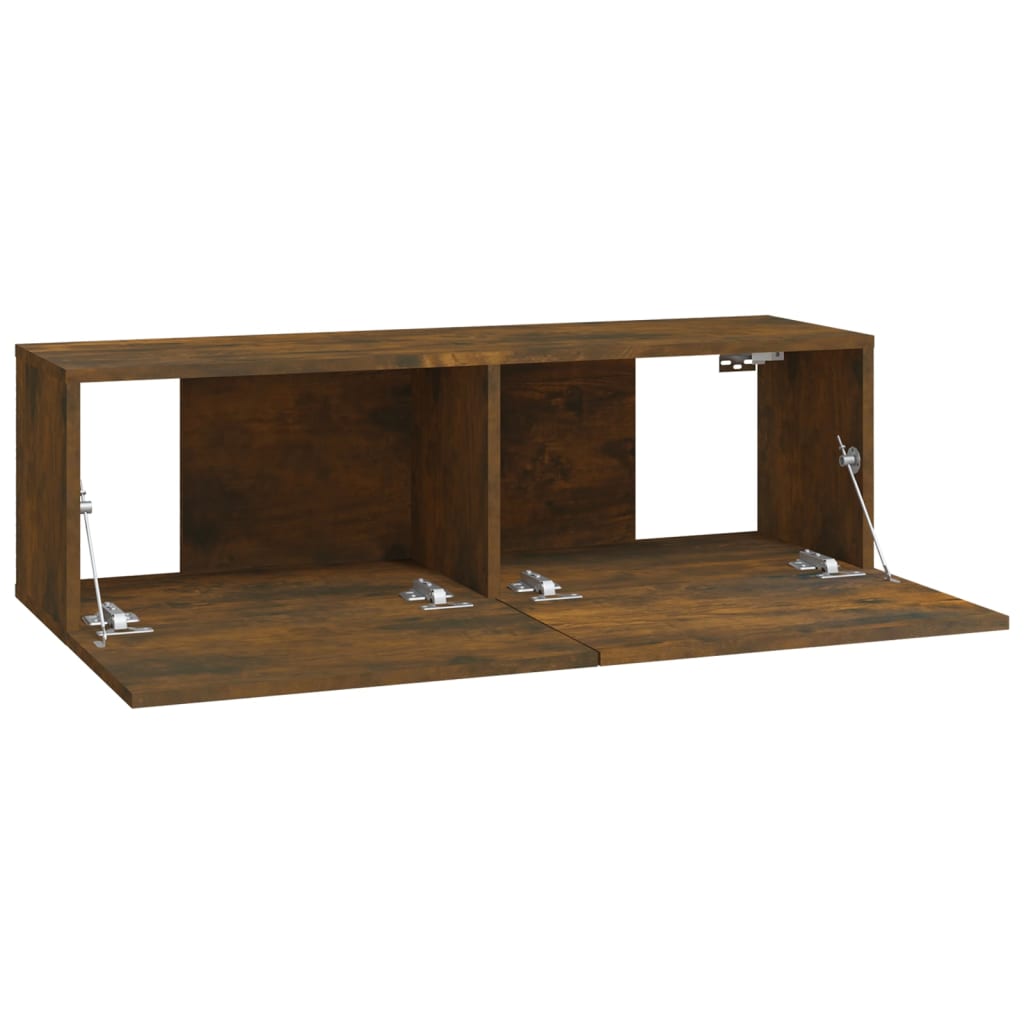 TV-seinäkaapit 4 kpl savutammi 100x30x30 cm - Sisustajankoti.fi