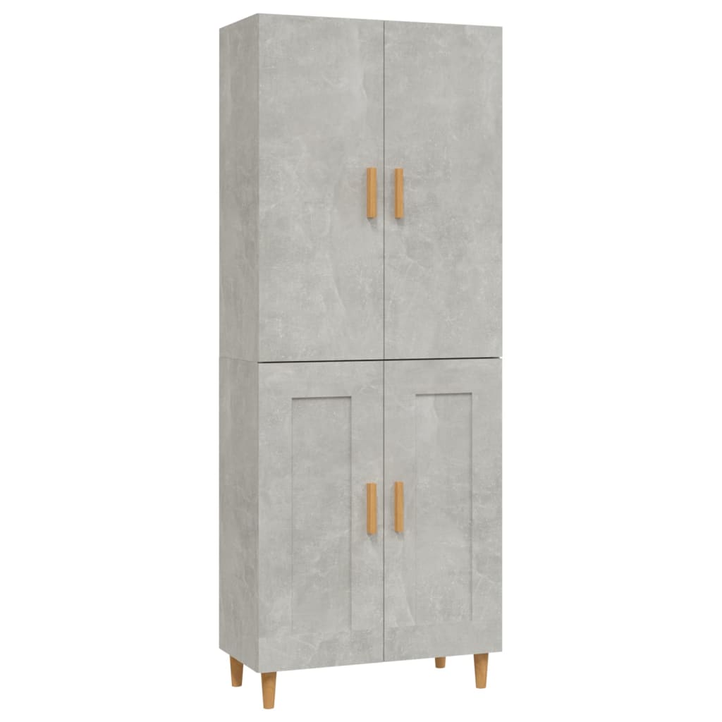 Kaappi betoninharmaa 70x34x180 cm tekninen puu - Sisustajankoti.fi