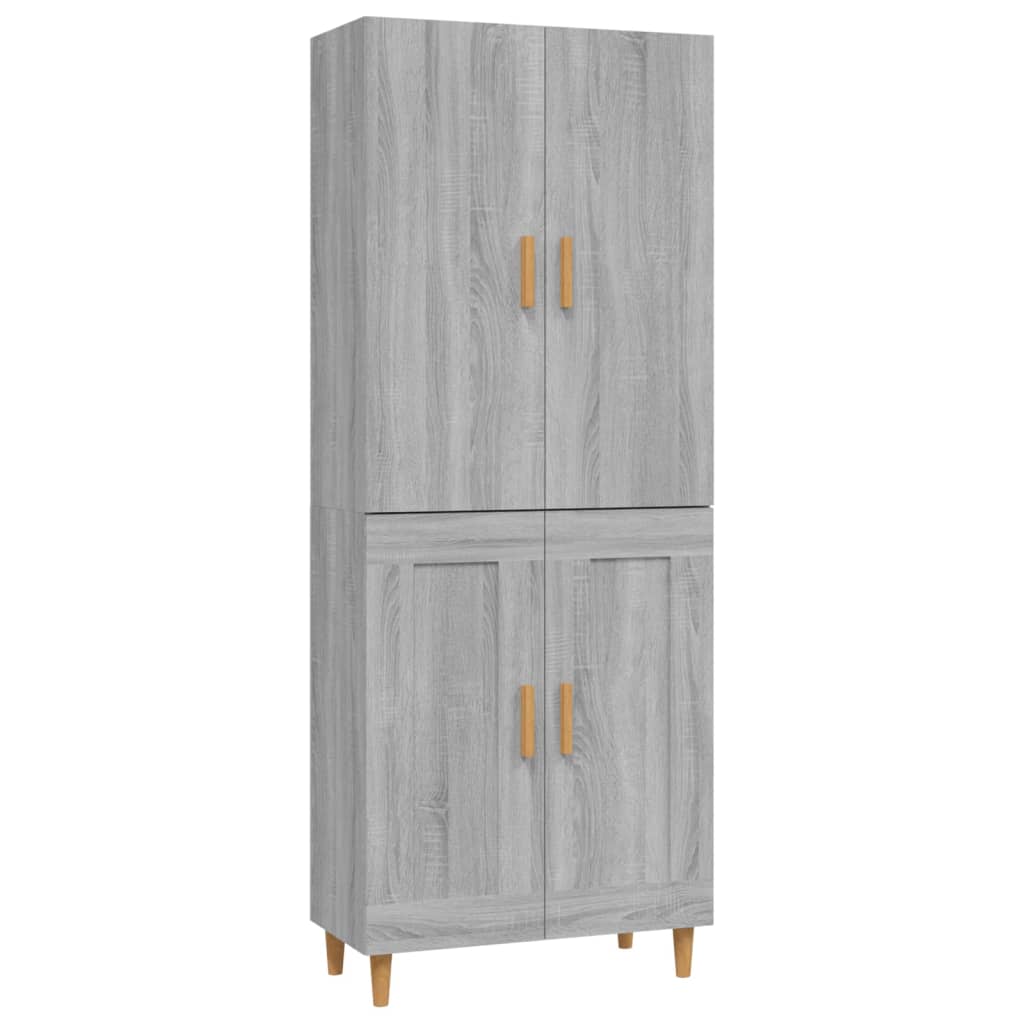 Kaappi harmaa Sonoma 70x34x180 cm tekninen puu - Sisustajankoti.fi