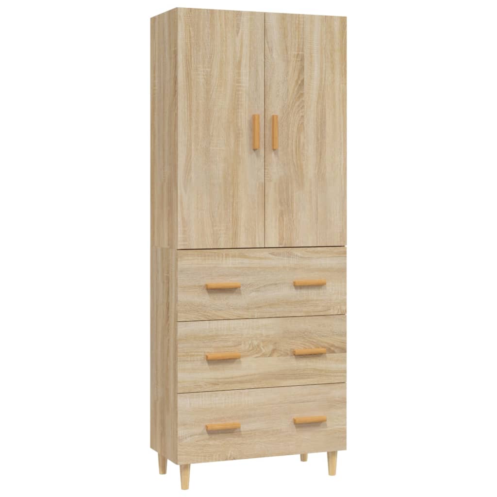 Kaappi Sonoma-tammi 70x34x180 cm tekninen puu - Sisustajankoti.fi