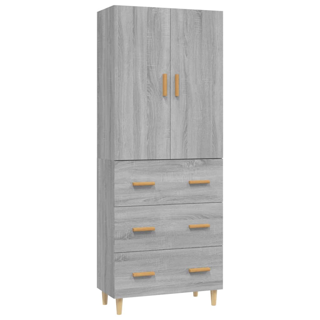 Kaappi harmaa Sonoma 70x34x180 cm tekninen puu - Sisustajankoti.fi