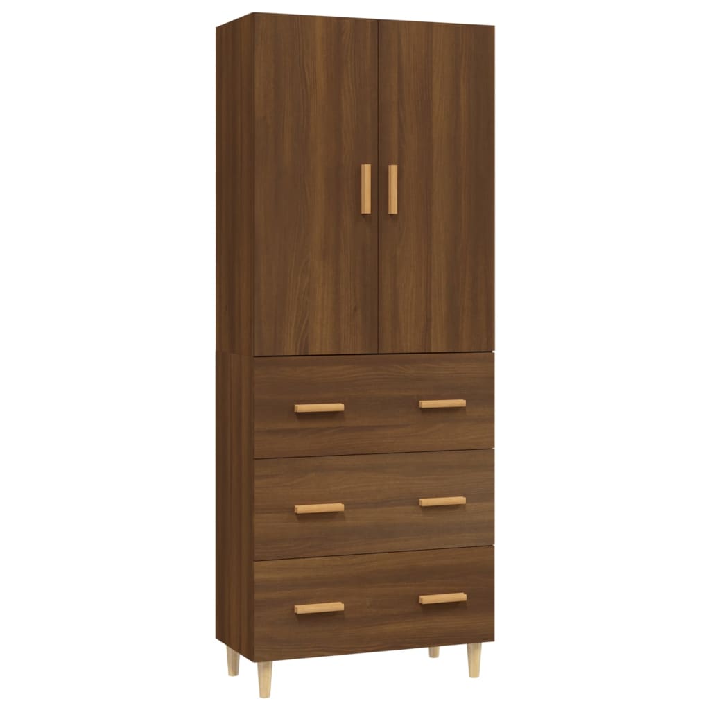 Kaappi ruskea tammi 70x34x180 cm tekninen puu - Sisustajankoti.fi