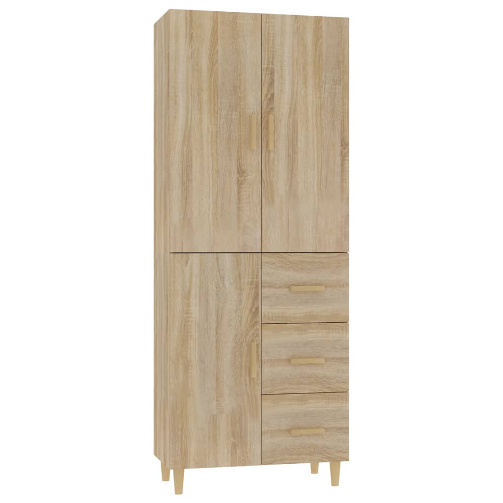Kaappi Sonoma tammi 69,5x34x180 cm tekninen puu - Sisustajankoti.fi