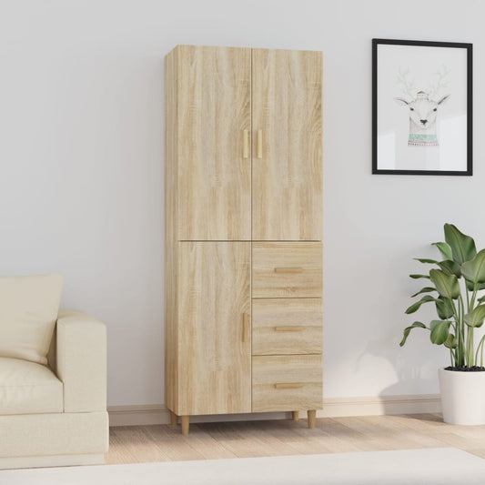 Kaappi Sonoma tammi 69,5x34x180 cm tekninen puu - Sisustajankoti.fi