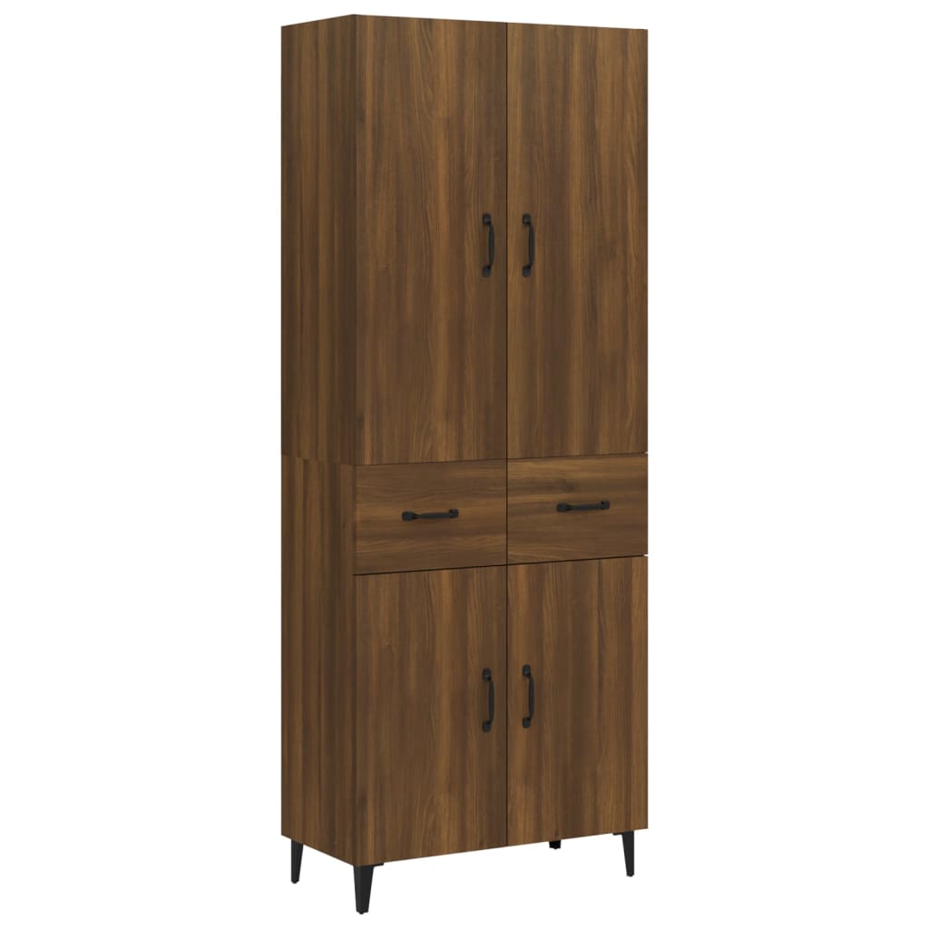 Kaappi ruskea tammi 69,5x34x180 cm tekninen puu - Sisustajankoti.fi