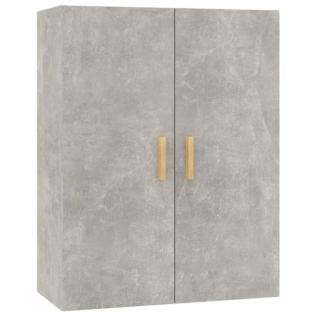 Kaappi betoninharmaa 69,5x34x180 cm tekninen puu - Sisustajankoti.fi