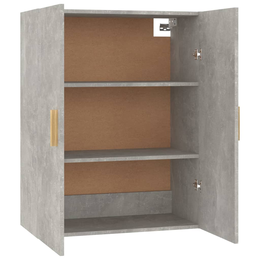 Kaappi betoninharmaa 69,5x34x180 cm tekninen puu - Sisustajankoti.fi