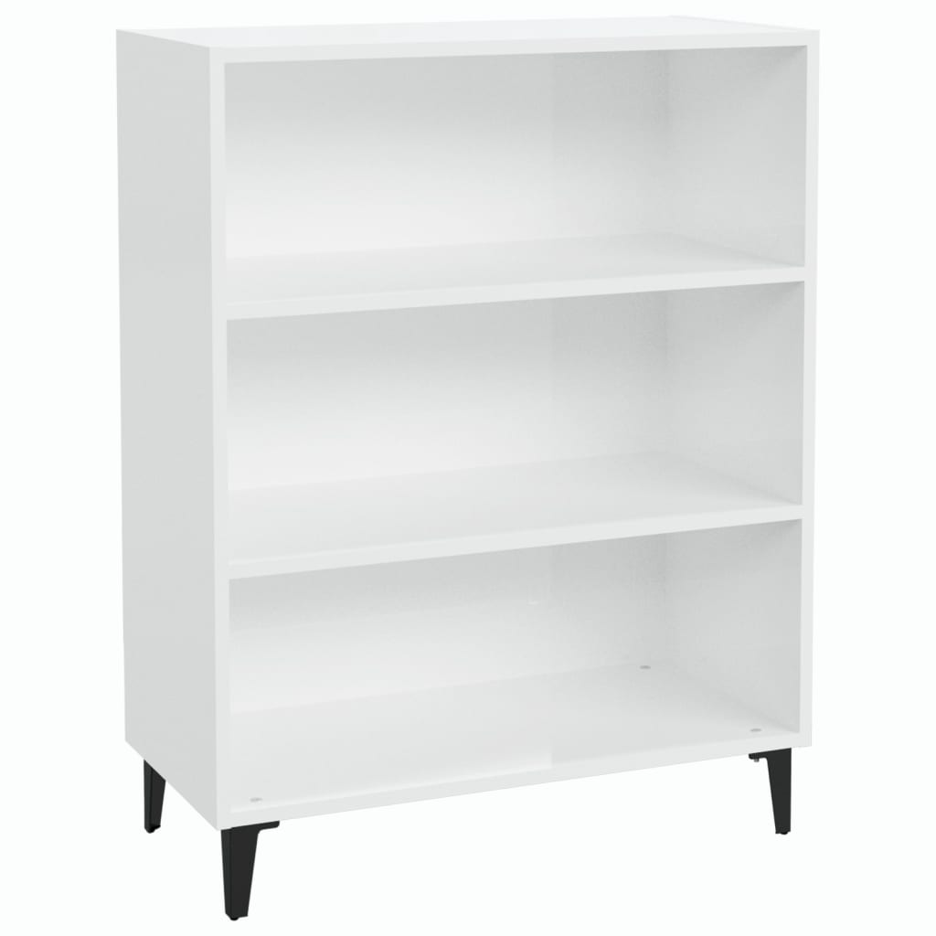Kaappi korkeakiilto valkoinen 69,5x32,5x180 cm tekninen puu - Sisustajankoti.fi