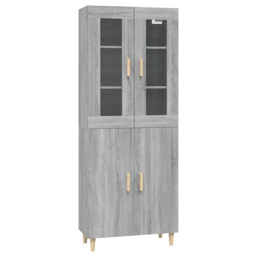 Kaappi harmaa Sonoma 70x34x180 cm tekninen puu - Sisustajankoti.fi